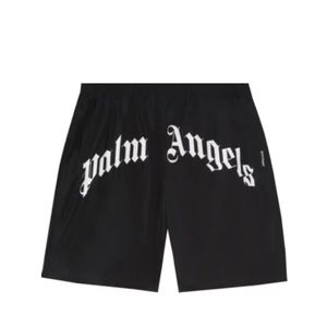 Palm Angels Bear Logo Flocked Shorts in Black